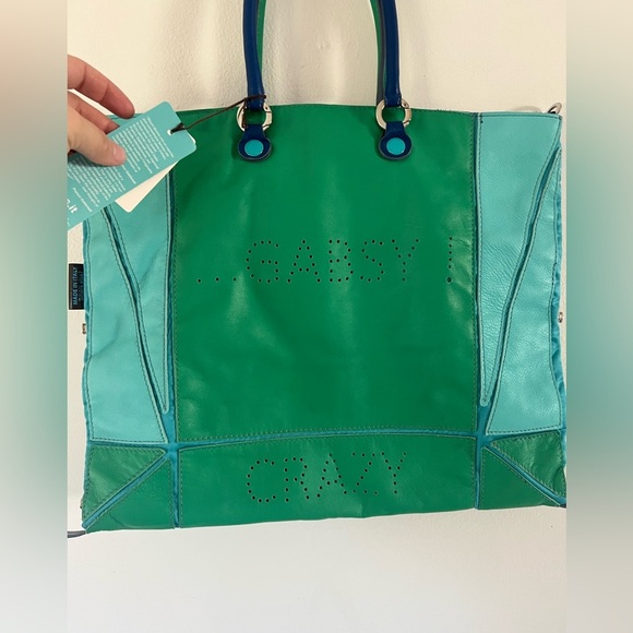 GABS Firenze CYNDI Colorblock Leather Convertible Tote Bag Made In Italy NWT - Picture 2 of 13